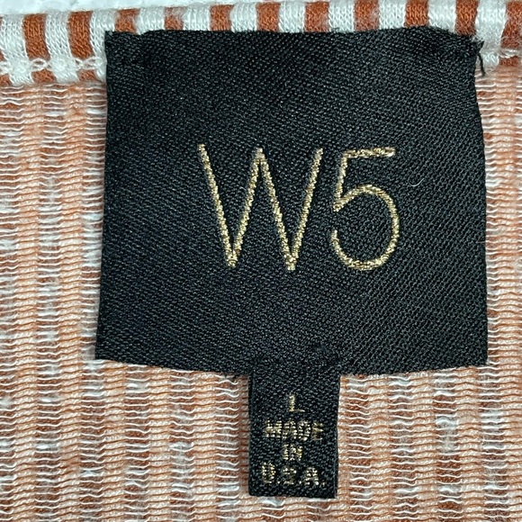 Anthropology W5 Striped Knit Button Front Knit Top Sz L - Picture 6 of 6